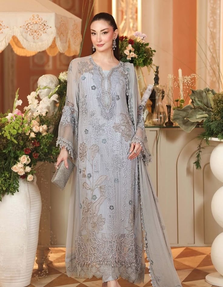 WhatsApp Image 2026-09-24 at 12.26.26 AM Maria.B – Ice Blue Embroidered Chiffon 2-Piece Suit ( - Image 1