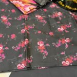 TTHNC Premium Charcoal Floral 3-Piece Linen Suit