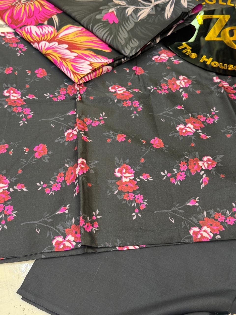 WhatsApp Image 2026-09-26 at 3.47.21 PM (4) TTHNC Premium Charcoal Floral 3-Piece Linen Suit - Image 1