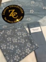 Bareeza Misty Blue Pure Karandi Embroidered Ensemble - Image 2
