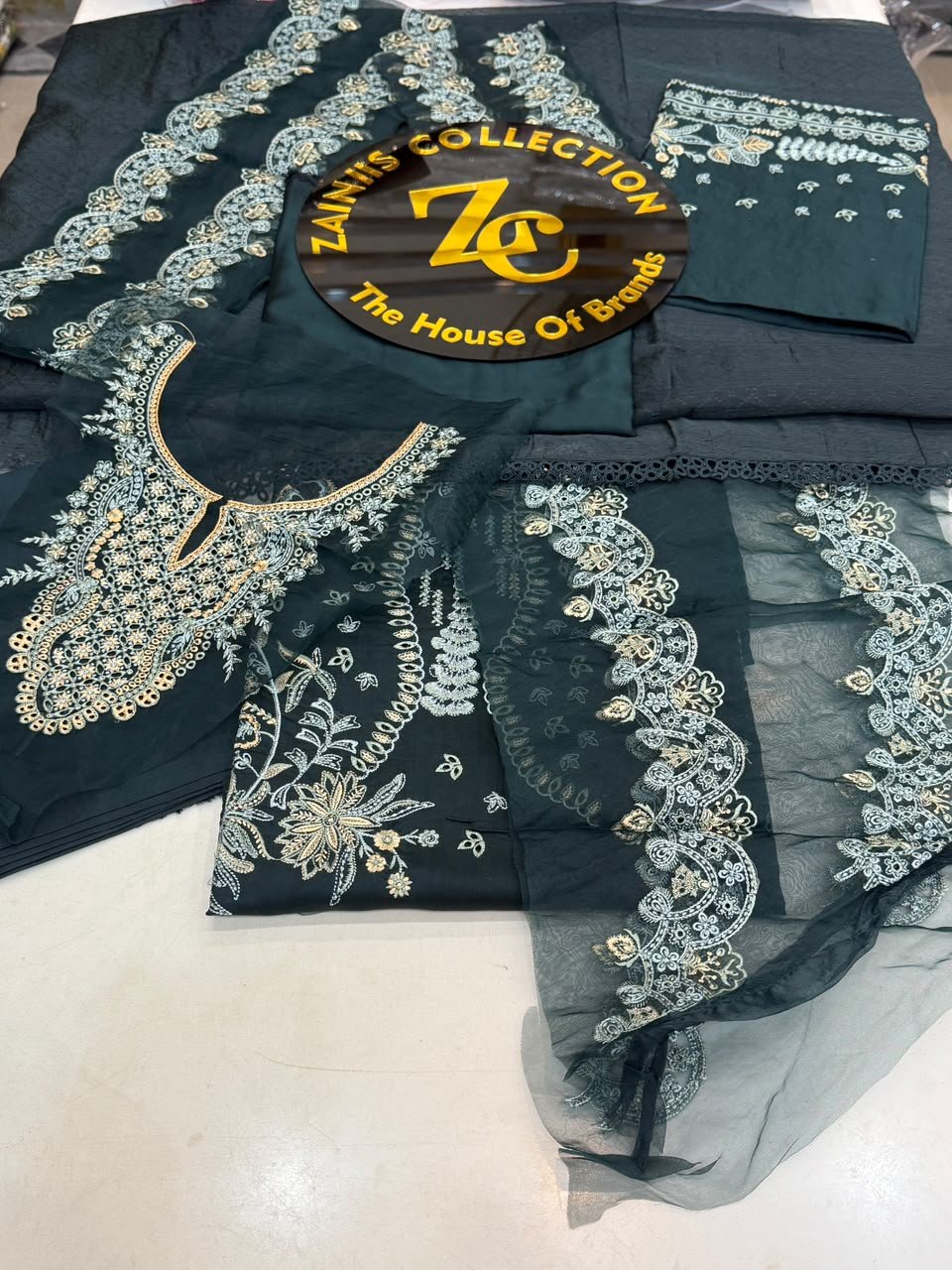 WhatsApp Image 2026-10-01 at 8.38.27 PM (2) ARVA Embroidered 3-Piece Suit - Image 1