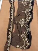 Rang Rasiya Leather Peach Solid with Embroidered Lace - Image 2