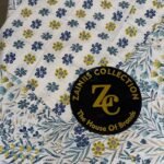 ChenOne Blue & Mustard Floral Pure Cotton King Size Bedsheet