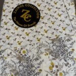 ChenOne Mustard & Brown Floral Pure Cotton King Size Bedsheet