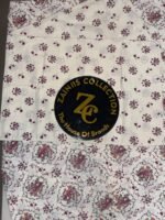 ChenOne Maroon Floral Pure Cotton King Size Bedsheet