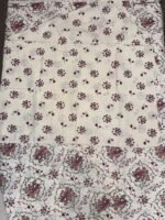 ChenOne Maroon Floral Pure Cotton King Size Bedsheet - Image 2