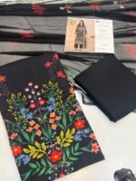 Rang Rasiya Coral Fall Edit FE-03 Black Multi-Color Floral Digital Printed Linen 3 Piece Suit - Image 2