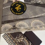 Rang Rasiya Coral FE-02 Grey and Brown Floral Digital Printed Linen 3 Piece Suit