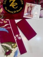 Rang Rasiya Coral FE-04 Maroon Digital Printed Linen 3 Piece Suit - Image 4