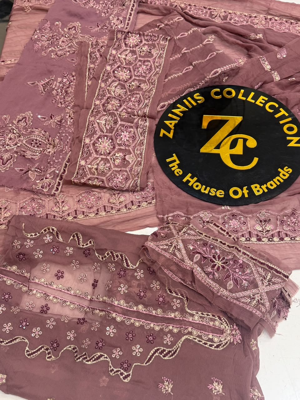 WhatsApp Image 2026-10-06 at 12.58.03 PM Wedding Suffuse Embroidered Chiffon 3-Piece Suit - Image 1