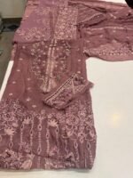 Wedding Suffuse Embroidered Chiffon 3-Piece Suit - Image 2