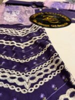 Nureh Purple Embroidered Lawn 3-Piece Suit with Printed Chiffon Dupatta - Image 4