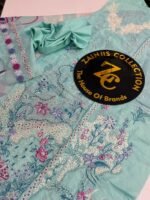 Nureh Aqua Mint Green Embroidered Lawn 3-Piece Suit with Printed Chiffon Dupatta