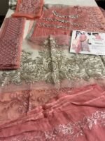 Maria.B Dusty Rose Embroidered Luxury Formal Ensemble - Image 3