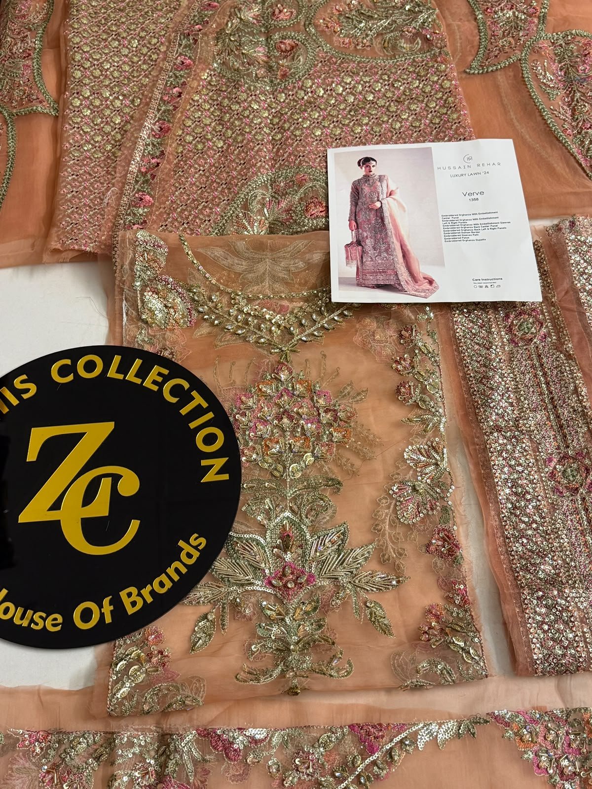 WhatsApp Image 2026-10-08 at 5.50.11 PM (2) Hussain Rehar Verve 1358 – Peach Pink Embroidered Formal Suit - Image 1