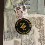 Maria.B Chiffons D5 2304 – Sage Green Embroidered Shirt with Dupatta