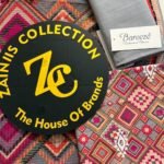 Bareeze Multicolour Geometric Printed 3-Piece Unstitched Suit with Grey Trouser