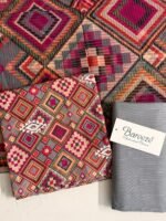 Bareeze Multicolour Geometric Printed 3-Piece Unstitched Suit with Grey Trouser - Image 3