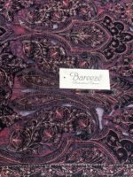 Bareeza Black Plum Velvet Shawl with Intricate Embroidered Detailing - Image 2