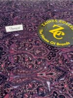 Bareeza Black Plum Velvet Shawl with Intricate Embroidered Detailing