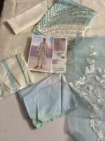 Maria B Inspired Embroidered Lawn Suit with Organza Dupatta – 3 Piece - Image 2