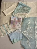 Maria B Inspired Embroidered Lawn Suit with Organza Dupatta – 3 Piece - Image 4