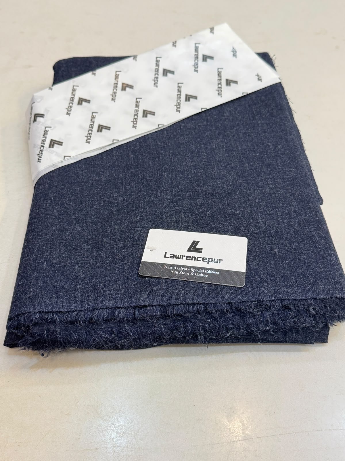 WhatsApp Image 2026-10-12 at 2.38.27 PM Lawrencepur Blue Grey Kashmiri Wool Unstitched Fabric - Image 1