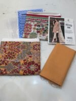 Zainab Chottani Nuriyah Collection 06 – Mustard Floral Printed Khaddar 3-Piece Suit - Image 2