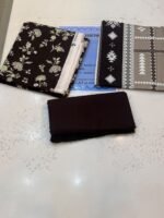 Zainab Chottani Minalah Collection 07 – Black & Beige Khaddar 3-Piece Suit - Image 2