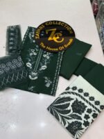 Ethnic Dark Green Embroidered Khaddar 3-Piece Suit