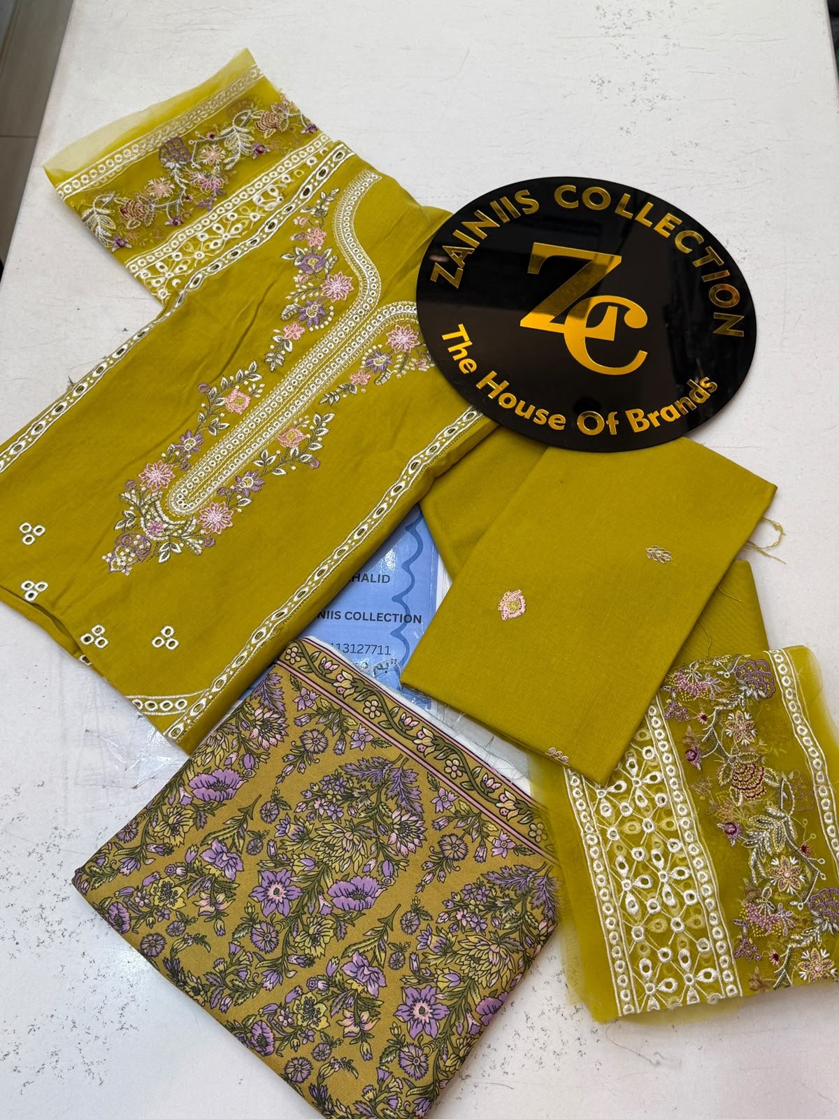 WhatsApp Image 2026-10-15 at 2.20.11 PM Ethnic Mustard Yellow Embroidered Khaddar 3-Piece Winter Suit - Image 1