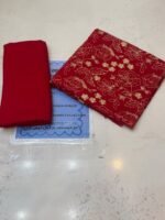 Bareeza Embroidered Karandi 2-Piece Suit – Maroon Red - Image 2