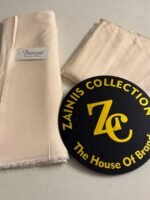 Bareeza Plain Karandi Fabric – Cream