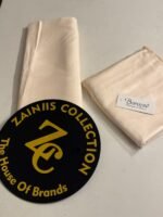 Bareeza Plain Karandi Fabric – Cream - Image 2