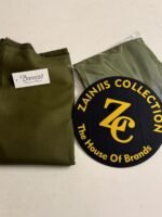 Bareeza Plain Karandi Fabric – Dark Olive Green