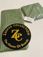 Bareeza Plain Karandi Fabric – Olive Green - Image 2