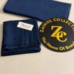 Bareeza Plain Karandi Fabric – Navy Blue