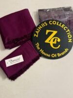 Bareeza Plain Karandi Fabric – Deep Plum