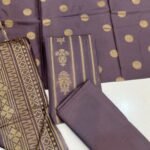 Jakat Lawn 3-Piece Suit – Elegant Mauve & Gold