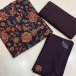 Bareeza Dark Plum Floral Embroidered Lawn 2-Piece Suit