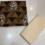 Bareeza Summer Lawn 3-Piece Suit – Elegant Brown & Beige
