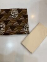 Bareeza Summer Lawn 3-Piece Suit – Elegant Brown & Beige