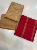 Bareeza Jakat Lawn 3-Piece Suit – Elegant Mustard & Maroon - Image 2