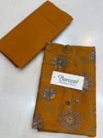 Bareeza Mustard Yellow Floral Embroidered Lawn 2-Piece Suit - Image 2