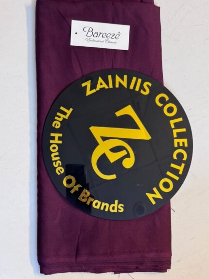 Bareeza Premium Burgundy Karandi Unstitched Fabric