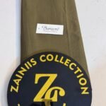 Bareeza Olive Brown Plain Karandi Fabric