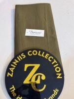 Bareeza Olive Brown Plain Karandi Fabric