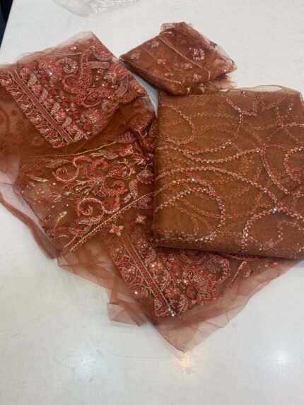 Premium Suffuse Luxury Wedding Edition – Heavy Sequins & Tilla Embroidered Net 2-Piece Suit