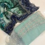Premium Baroque Solid 3-Piece Suit – Mint Green with Printed Pure Chiffon Dupatta